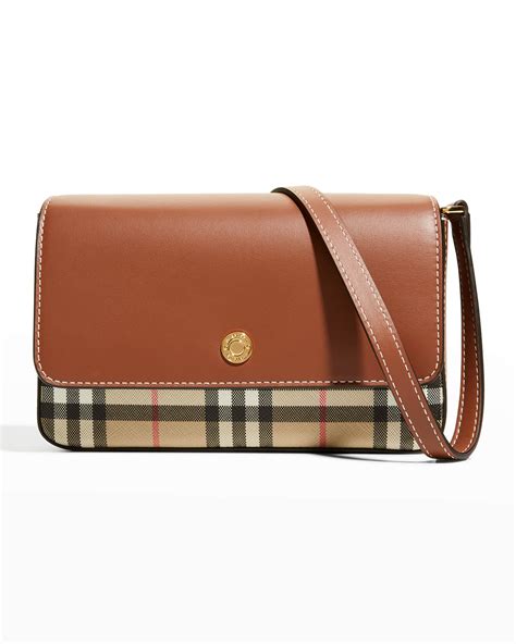 burberry hampshire leather shoulder bag|burberry check and leather bag.